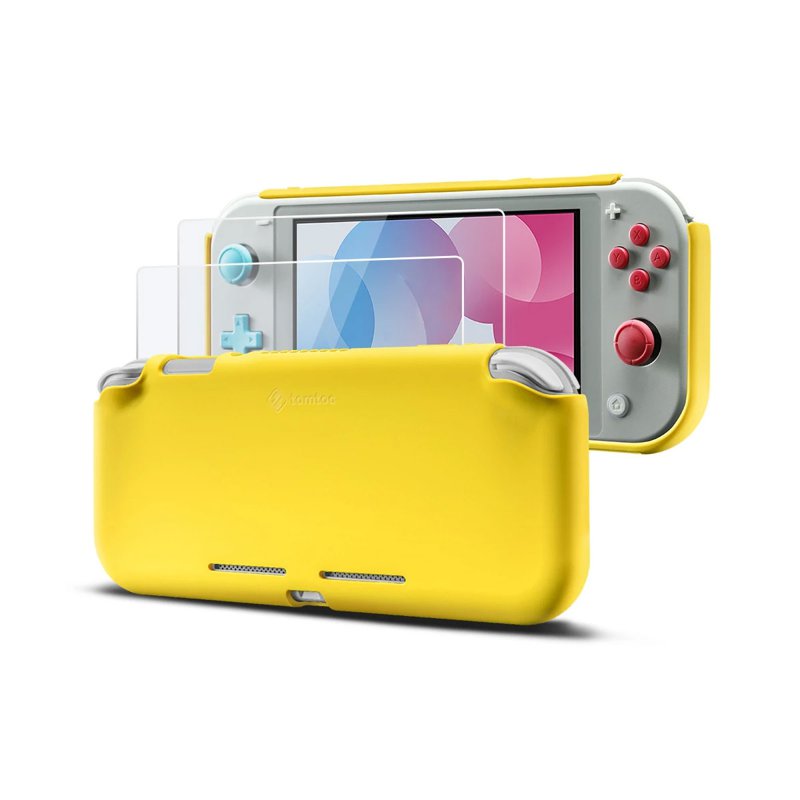 Tomtoc Liquid Silicone Case for Nintendo Switch Lite (Yellow) 1 S
