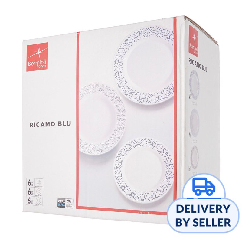 Bormioli Rocco Toledo Ricamo Blu - 18-Piece Dinnerware Set 1 S