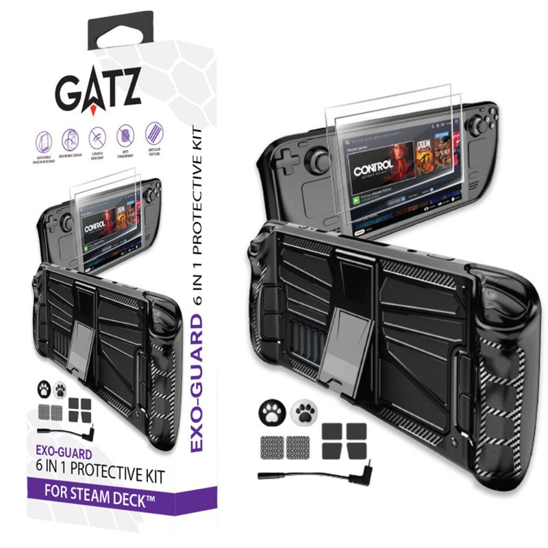 Gatz Exo-Guard 6 in 1 Protective Kit for Steam Deck 1 S