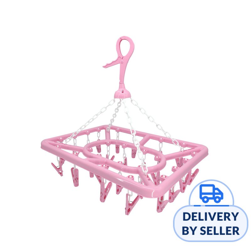 My Green Life 24 Pegs Rect Hanger Pink 1 S