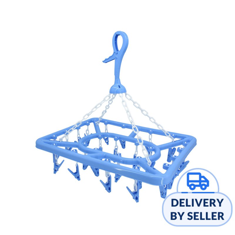My Green Life 24 Pegs Rect Hanger Blue 1 S