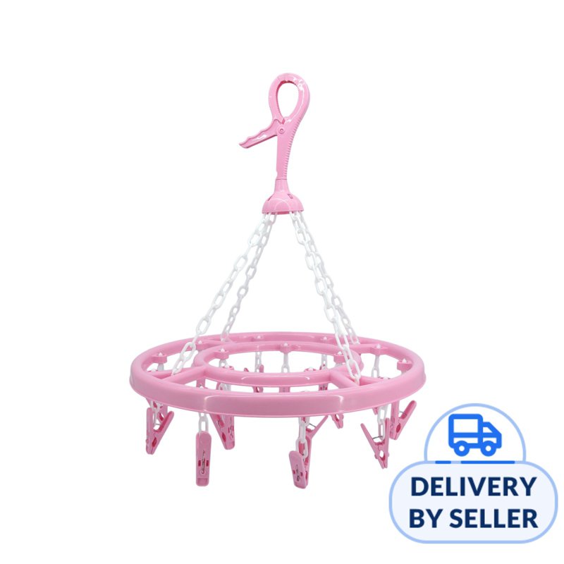 My Green Life 15 Pegs Round Hanger Pink 1 S