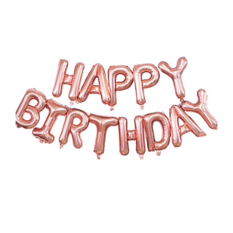 Cozy Nest Happy Birthday Foil Balloons Set - Rose Gold 1 S