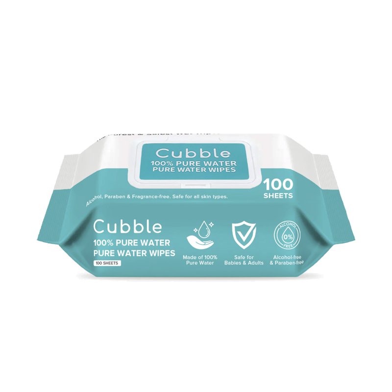 Cubble 100% Pure Water Wet Wipes 100 S