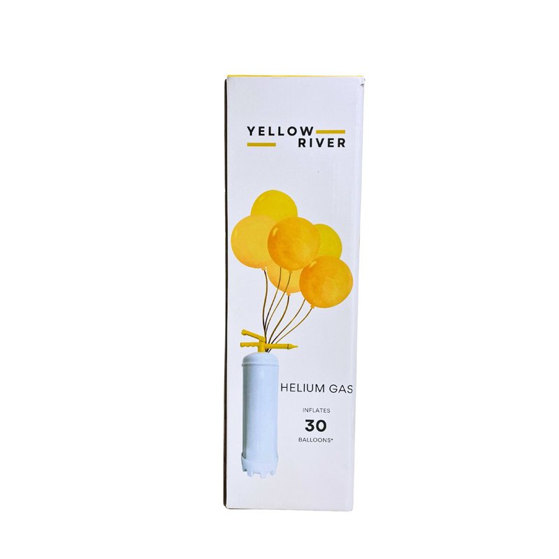 Yellow River Helium Balloon Gas Tank - Medium 30 Balloons 1 S