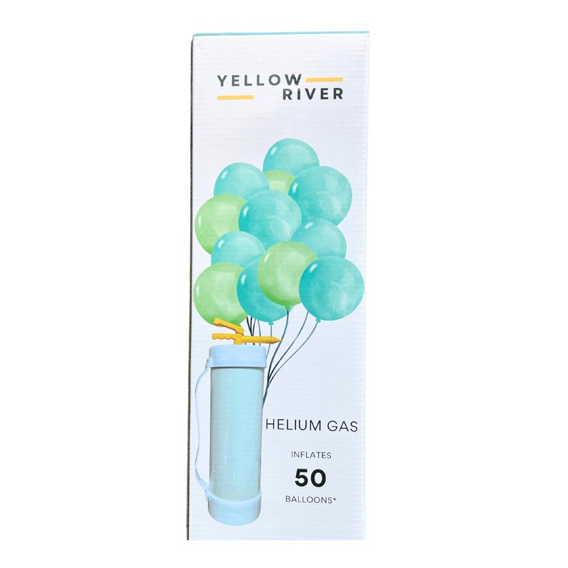 Yellow River Helium Balloon Gas Tank - Large 50 Balloons 1 S