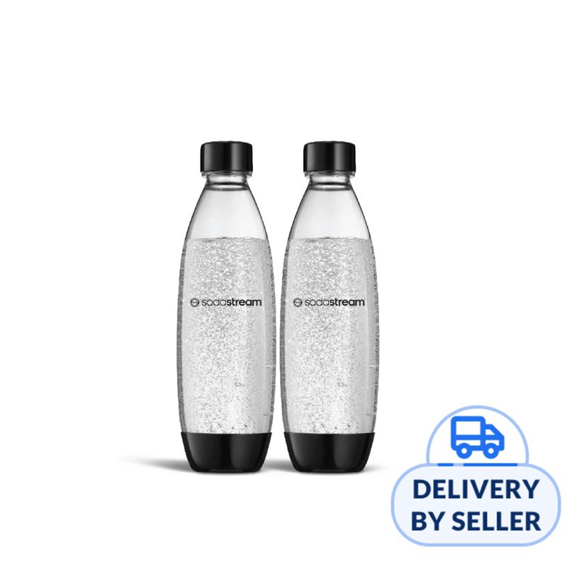 Sodastream Slim Dishwasher Safe Bottles Twin Pack - Black 2 x