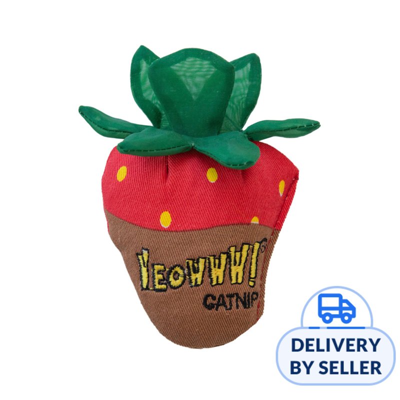 Yeowww! Strawberries Catnip Toy, Dark Choc