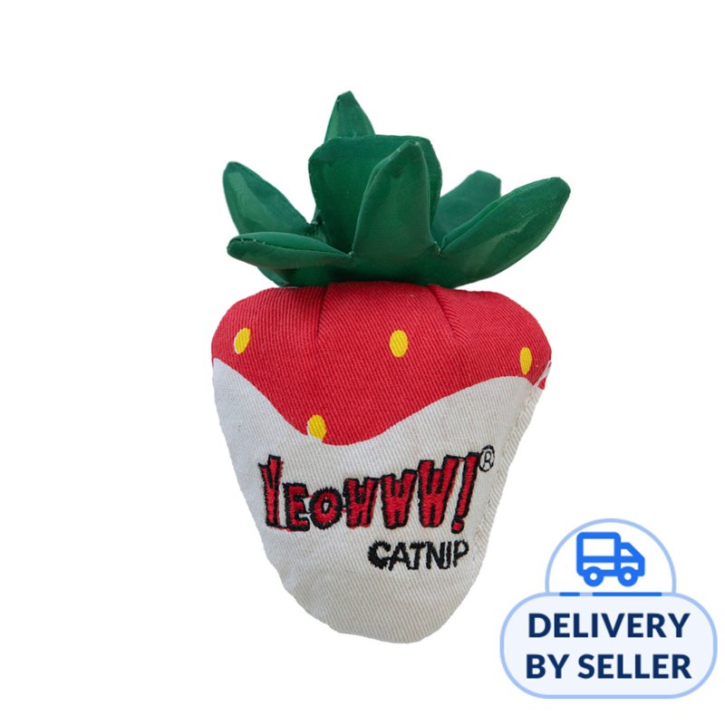 Yeowww! Strawberries Catnip Toy, White Choc