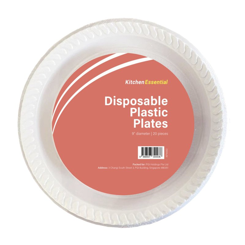 Kitchen Essentials Plastic Plate 9"