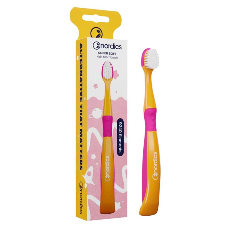 Nordics Kids Premium Toothbrush Purple Mermaid Super Soft 1 S