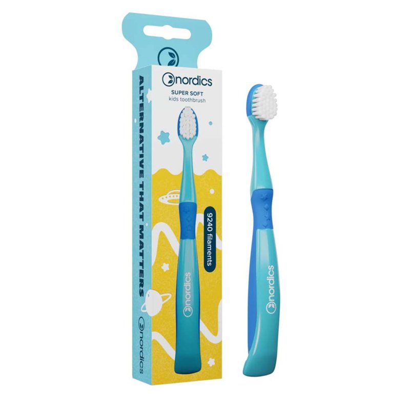 Nordics Kids Premium Toothbrush Blue Mermaid Super Soft 1 S
