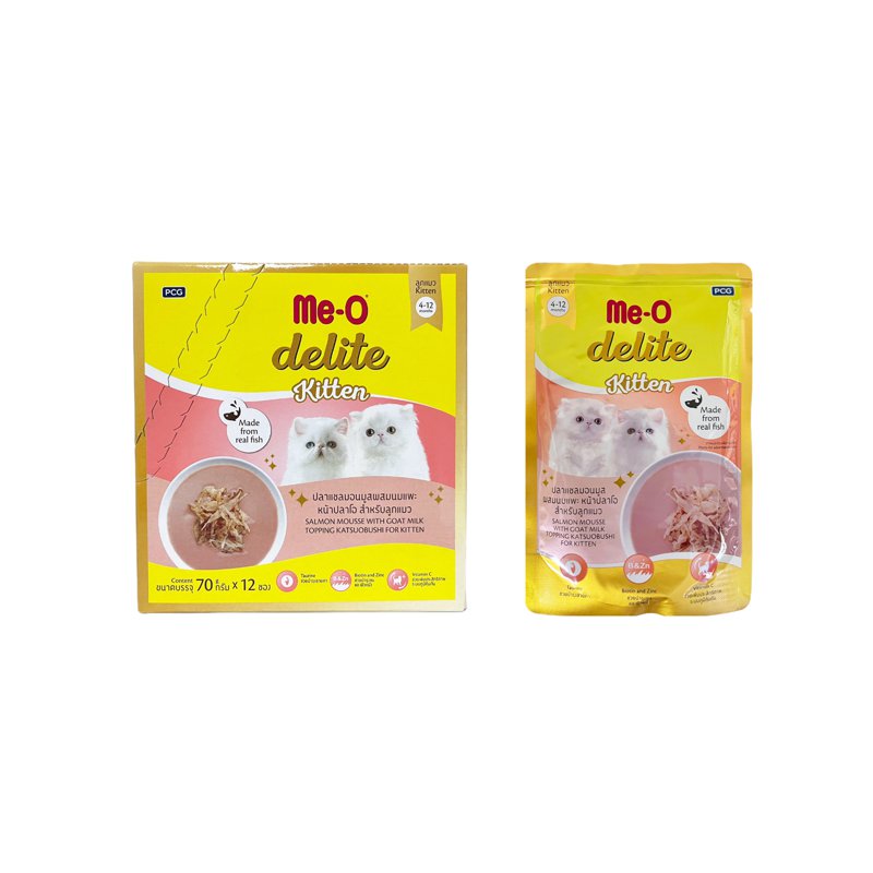 Me-O Delite Pouch Kitten Salmon Mousse Goat Milk Katsuobushi