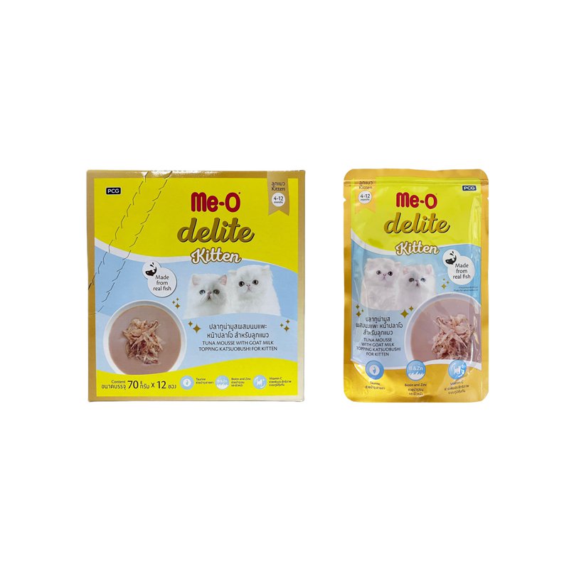 Me-O Delite Pouch Kitten Tuna Mousse Goat Milk Katsuobushi