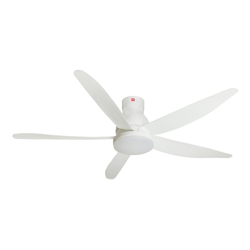 KDK U60FW Short Pipe DC LED Light Ceiling Fan - White (150cm) 1 S