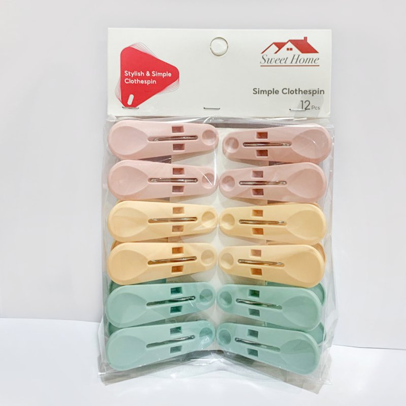 Sweet Home Simple Plastic Traceless Clothespin Pack 4 x 12 S