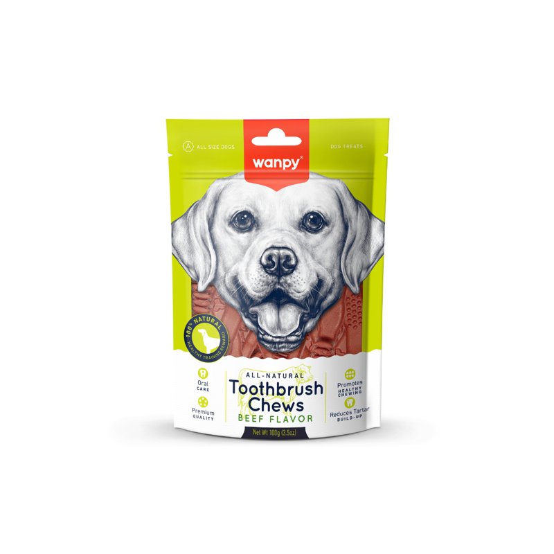 Wanpy All-Natural Toothbrush Chews Beef