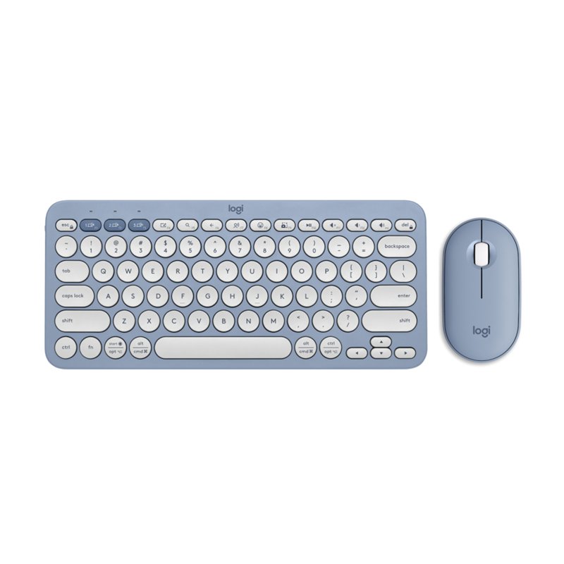 Logitech Pebble 2 Wireless Bluetooth Combo - Tonal Blue 1 S