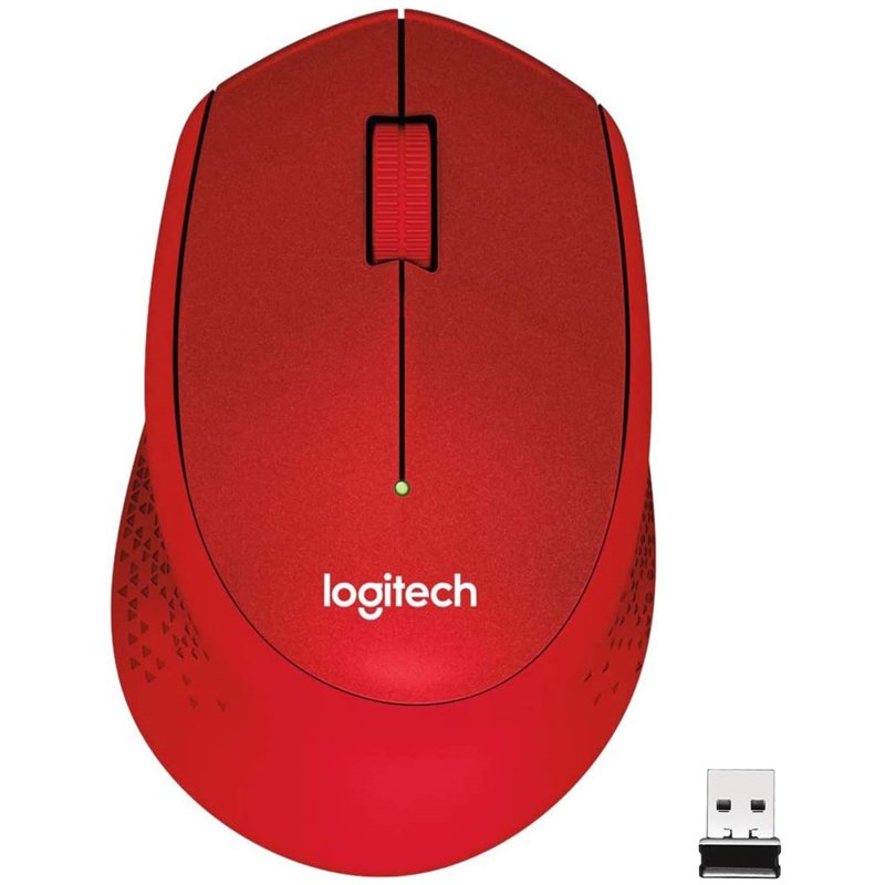 Logitech M331 Silent Plus Wireless Mouse - Red