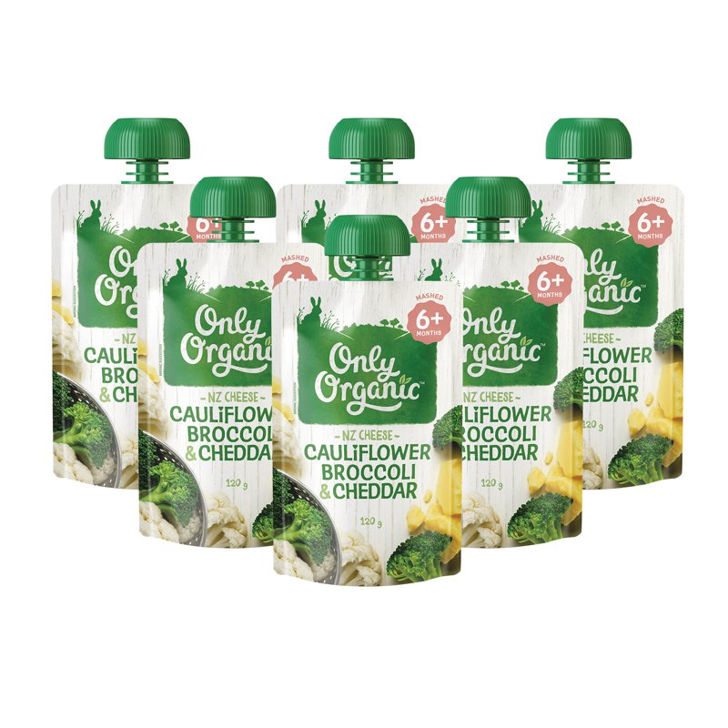 Only Organic Cauliflower, Broccoli & Cheddar