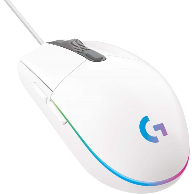 Logitech G203 Lightsync RGB Wired Mouse - White 1 S