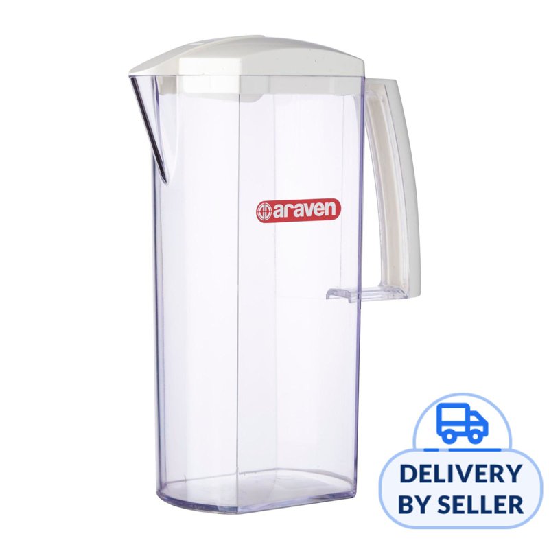 Araven Plastic Jug 2Litre With Cover -CLEAR 1 S