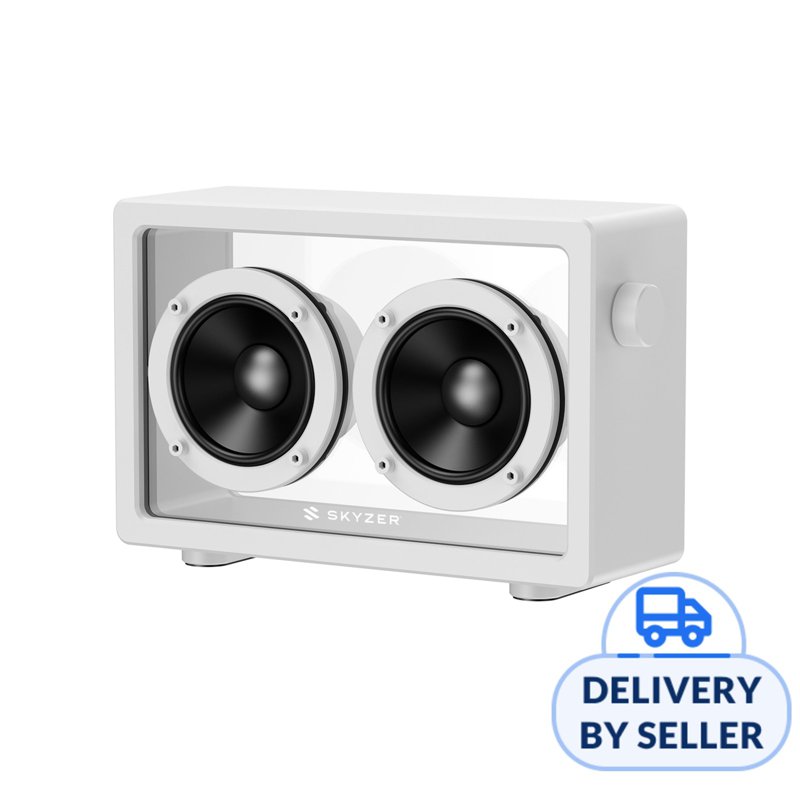Skyzer Clear Box True Wireless Bluetooth Speaker - White 1 S