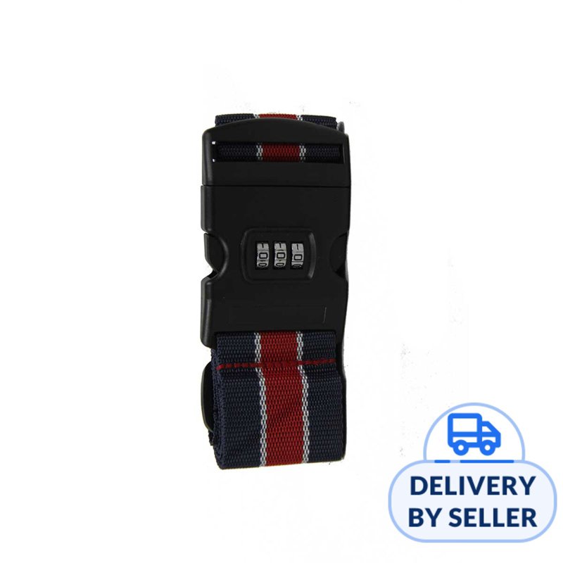 Sécurisé Luggage Strap with Number Combination Lock - NavyRed 1 S