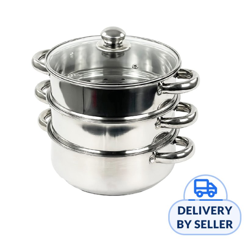Premier Food Steamer 3-Tier 24cm - Stainless Steel
