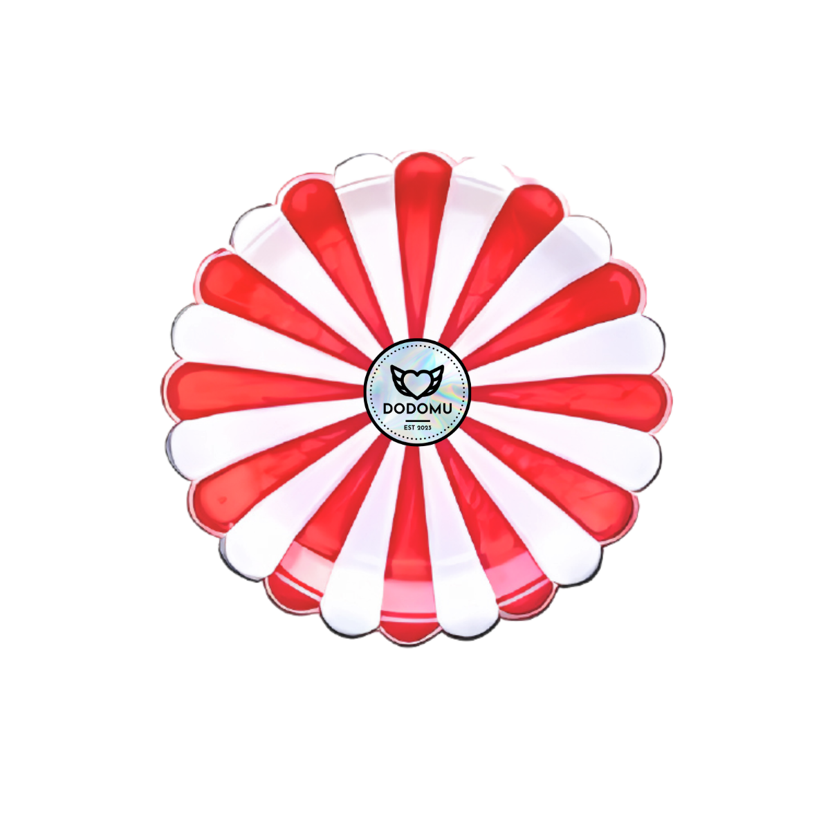 Dodomu Lolli Party 9 Inch Paper Plates - Red 10 S