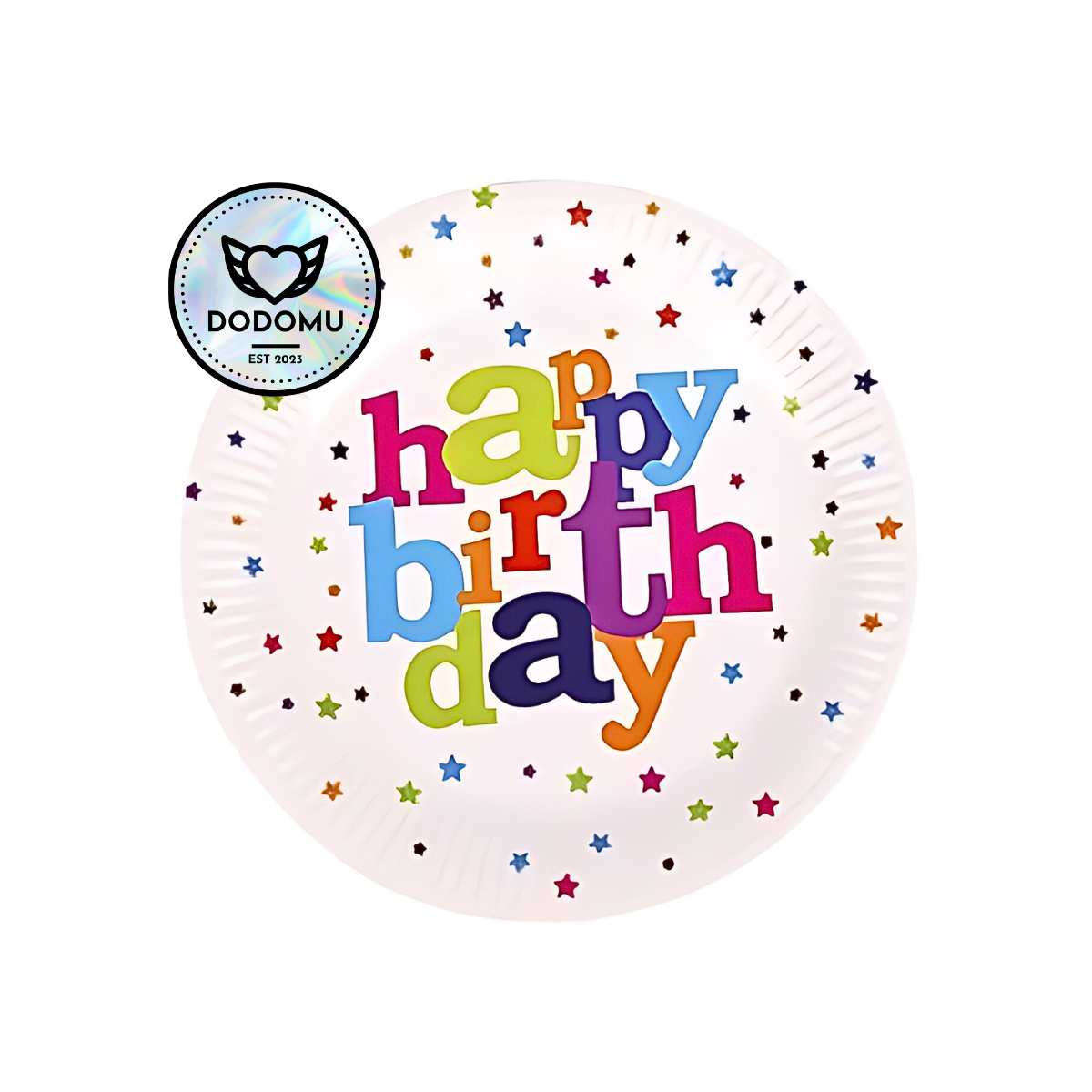 Dodomu Happy Birthday Paper Plates - 9 inch 10 S