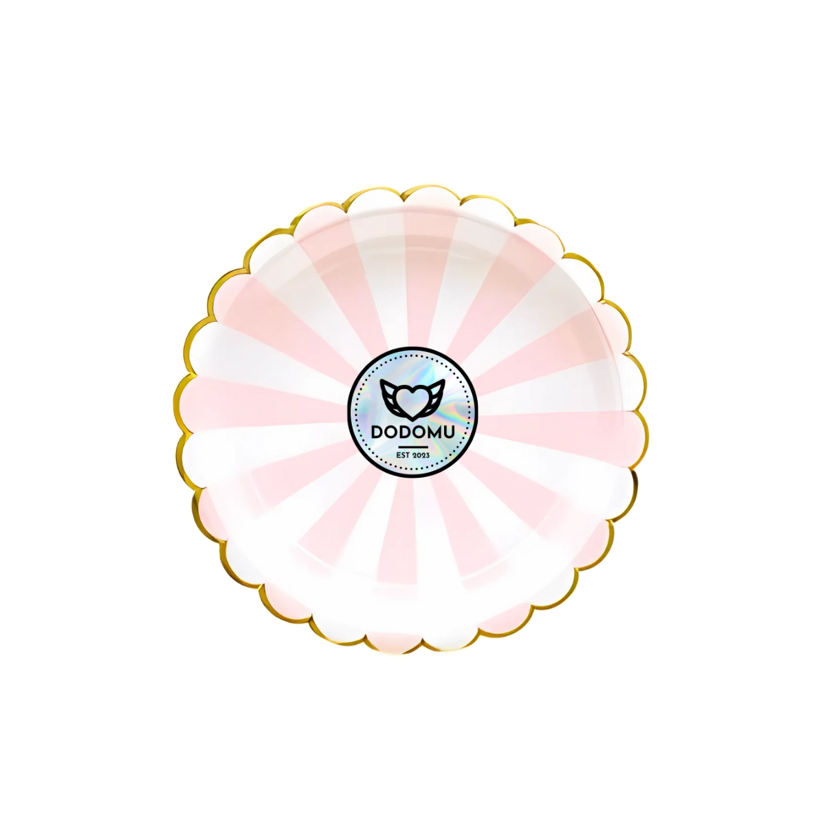 Dodomu Lolli Party 7 Inch Paper Plates - Pastel Pink 10 S