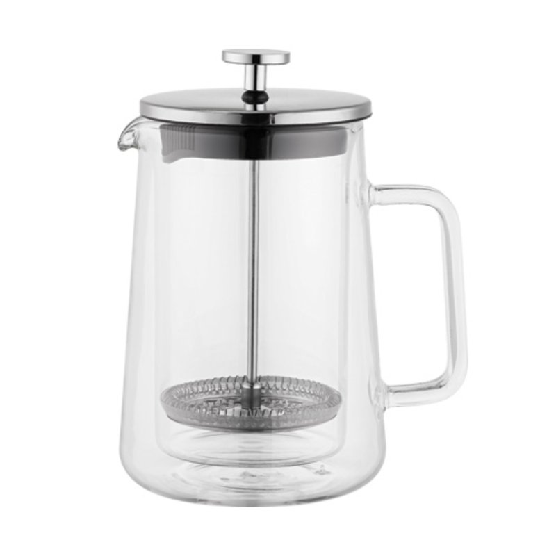 ARAMORO Double Wall Glass Coffee&Tea Plunger W Handle