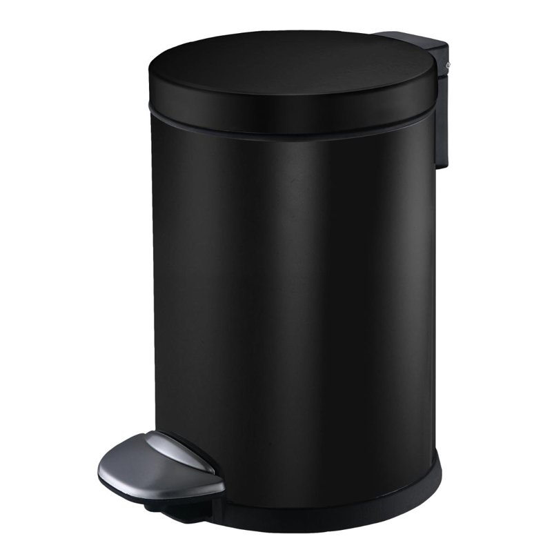 Eko S S Step Bin With Soft Closing Lid,, Black, Luna