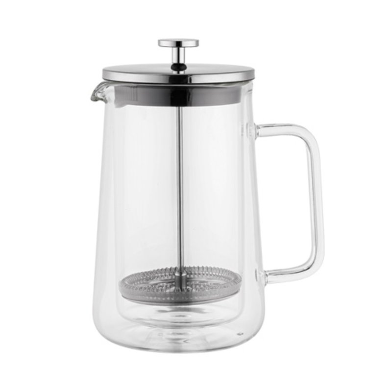 ARAMORO Double Wall Glass Coffee & Tea Plunger W Handle