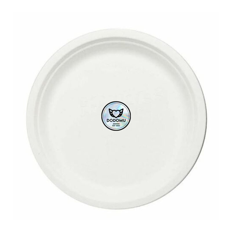 Dodomu Biodegradable 9 inch Paper Plate - White 50 S
