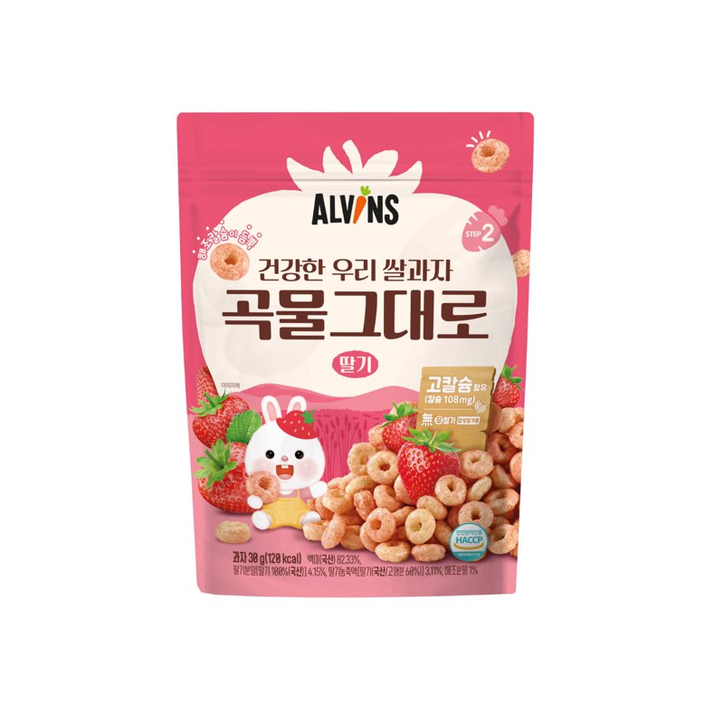 Alvins Rice Ring Crunchies - Strawberry