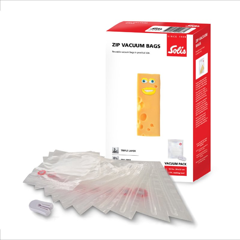 Solis Vacuum Zipper Bags 20x23cm 1 S