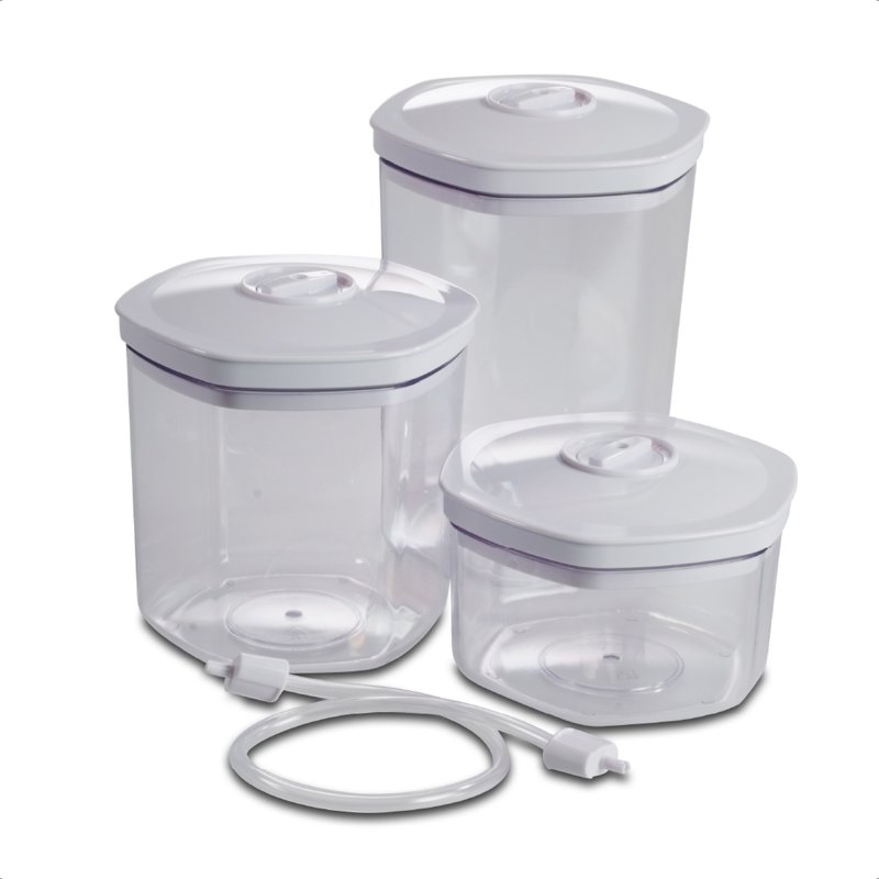 Solis Vacuum Hexagonal Containers, Set