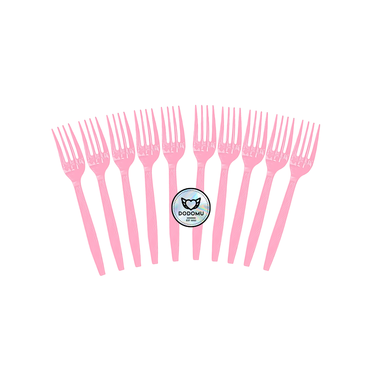 Dodomu Disposable Plastic Fork - Pink 10 S