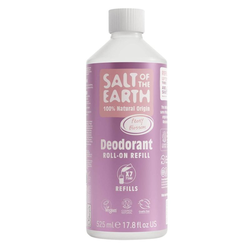 Salt Of The Earth Deodorant Roll-On Refill Peony Blossom