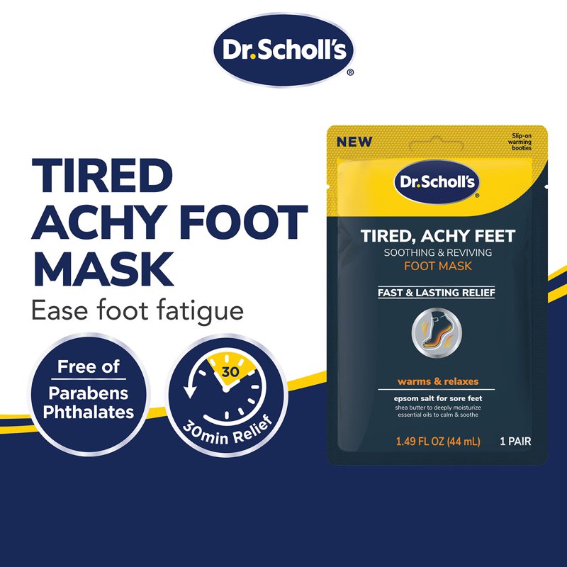 Dr. Scholl's Tired Achy Feet Soothing & Reviving Foot Mask 2 S