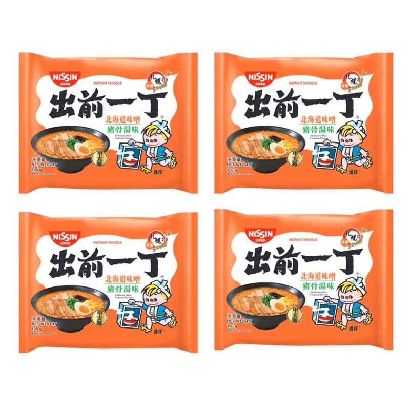Nissin Demae Iccho Nissin Hokkaido Miso Tonkotsu Instant Noodle (Bundle of 4)
