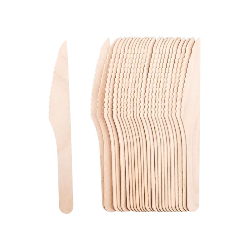 Dodomu Premium Biodegradable Disposable Wooden Knife 50 S