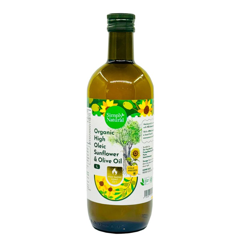 SIMPLY NATURAL Cold Pressed Organic HO Sunflower & Olive Oil