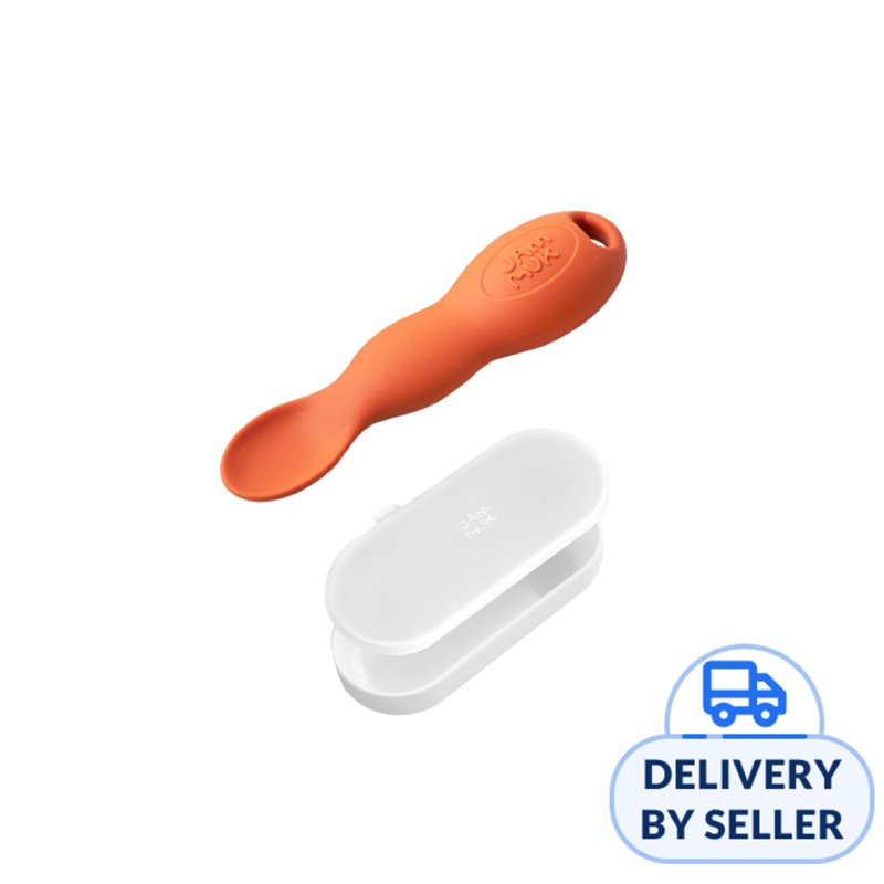 Jammuk Orange Peanut Baby Spoon with storage case 1 S