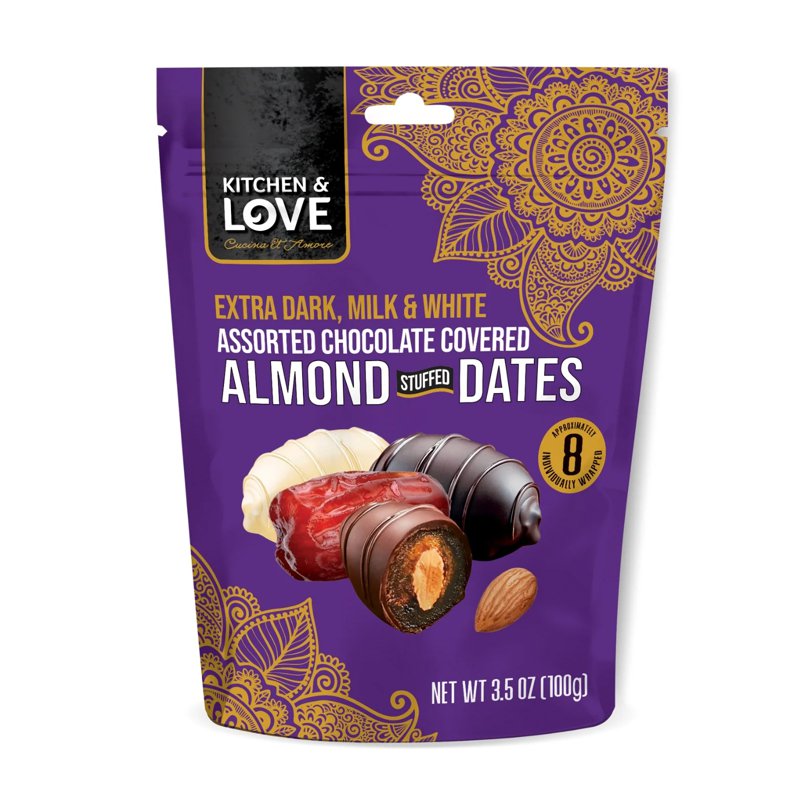 Kitchen & Love Chocolate Filled Almond Stuffed Dates - Assorted