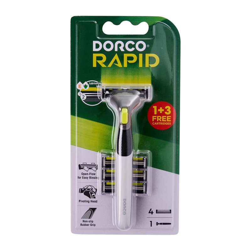 Dorco Pace 2 - System 2 Blade Razor with 3 Refill Cartridges 1 S