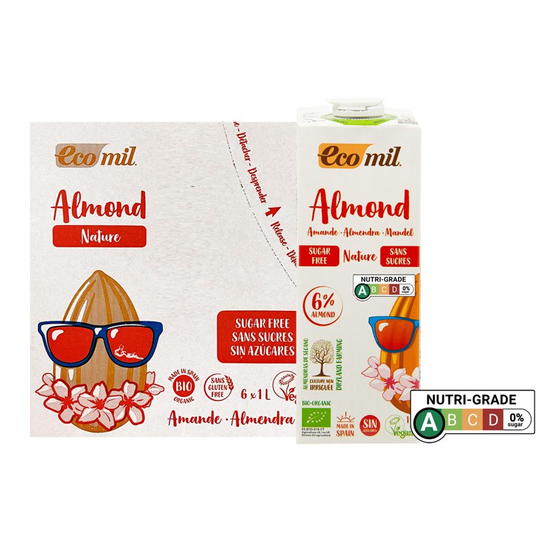 Ecomil Organic Almond Milk - Sugar Free