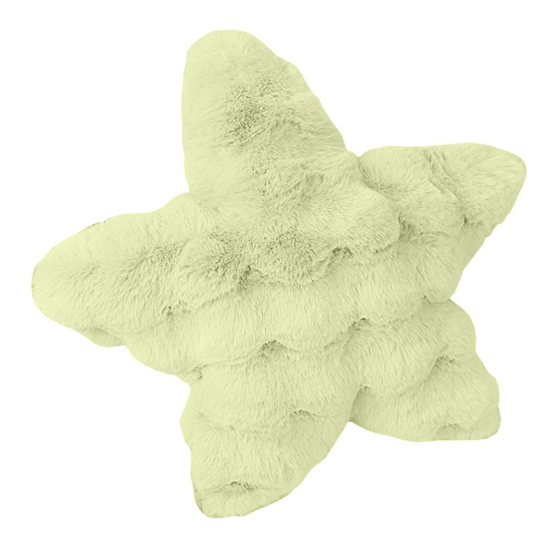 Sweet Home Plush Star-shaped Skin-friendly Cute Pillow-Green 1 S